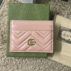Pink Gucci wallet in box
